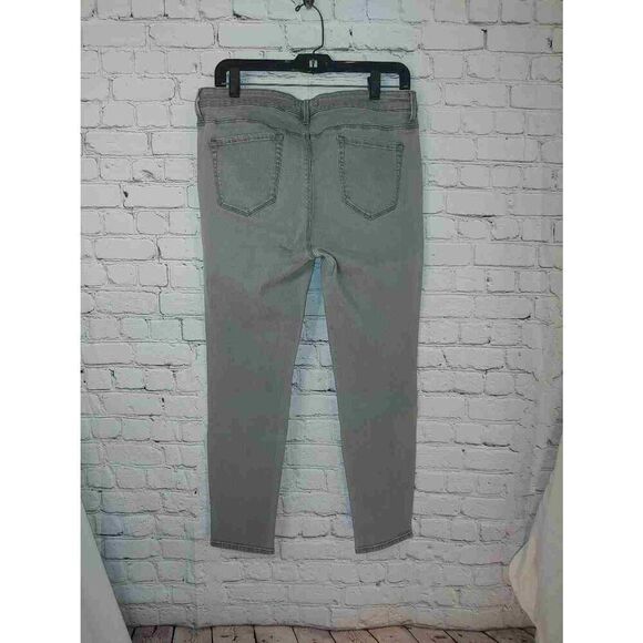 Uniqlo Womens Size 12 Washed Out Grey Skinny Jeans - Picture 3 of 3